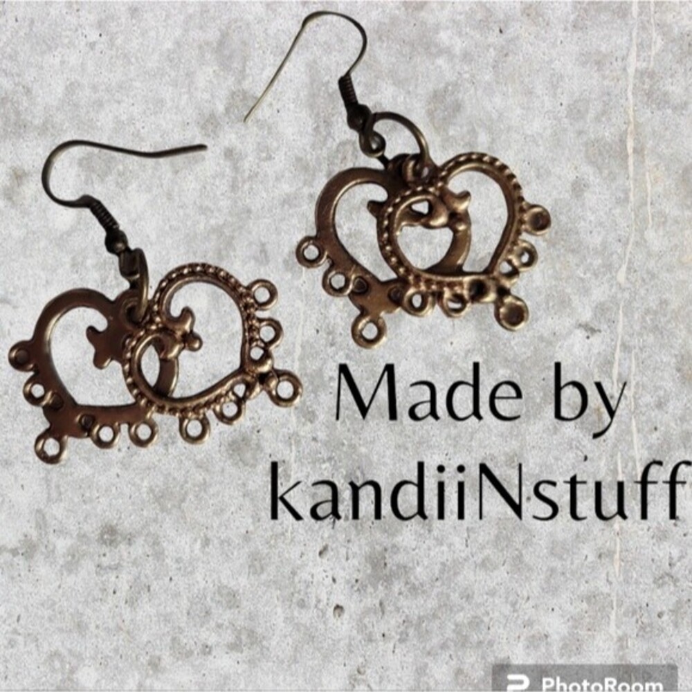 HANDMADE DOUBLE HEART EARRINGS